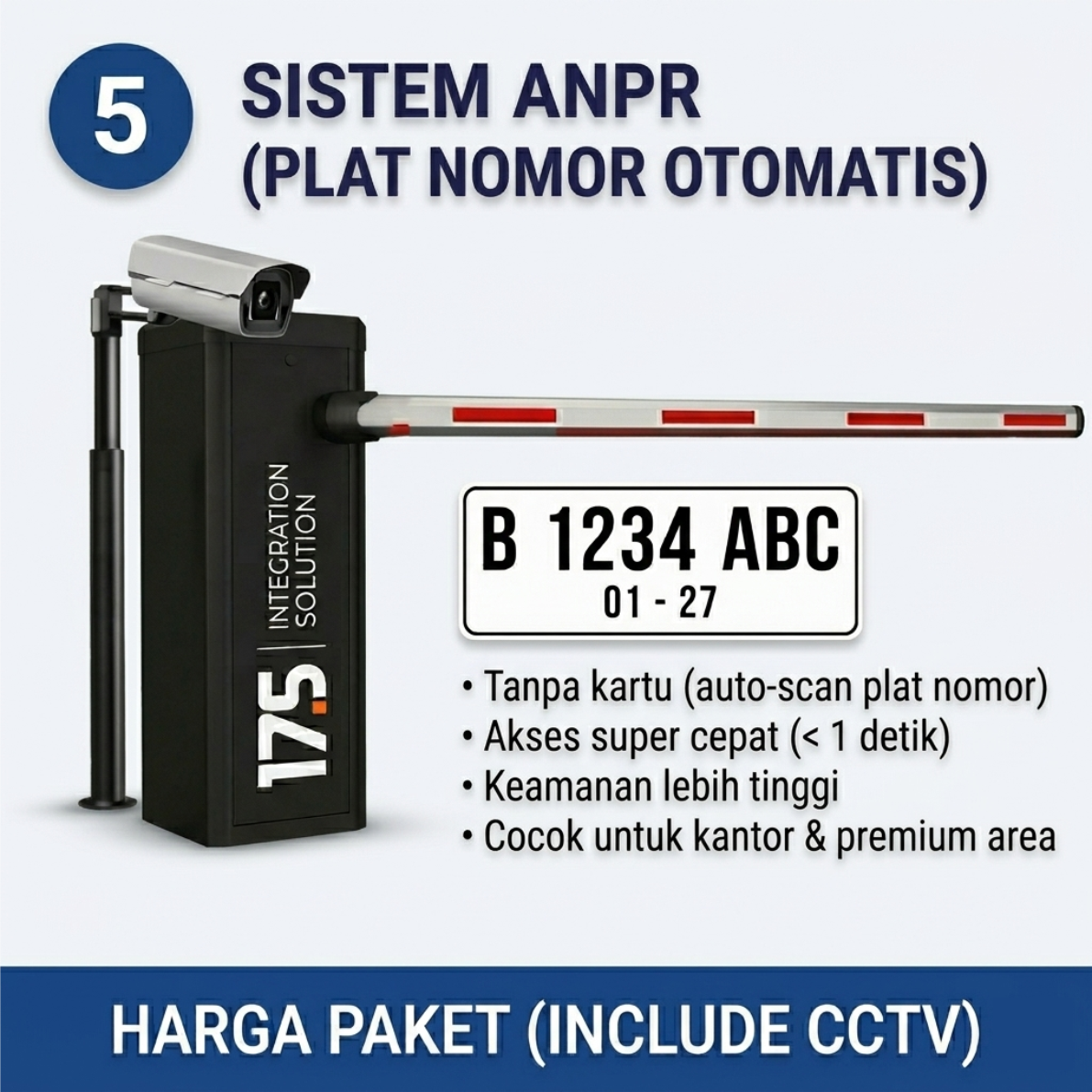 sistem parkir ANPR plat nomor otomatis